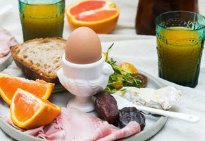 RSVP International - Porcelain Egg Cups & Spoons Set - NEST