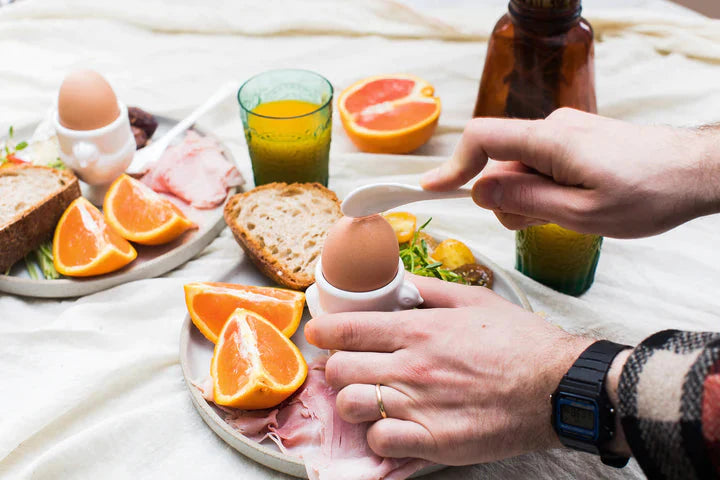 RSVP International - Porcelain Egg Cups & Spoons Set - NEST