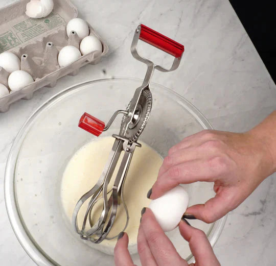 RSVP International - Red Endurance Antique Egg Beater - BEATRRD