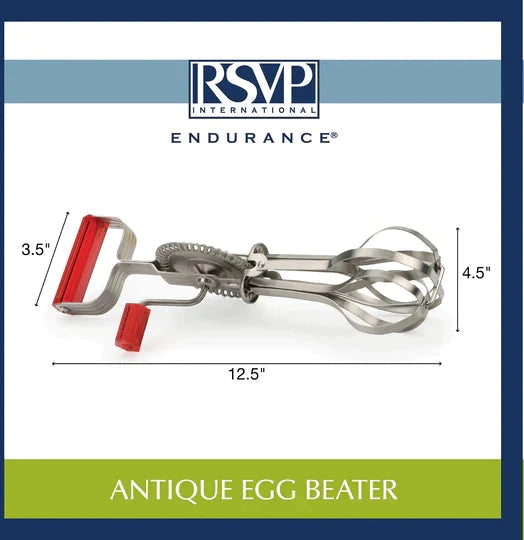 RSVP International - Red Endurance Antique Egg Beater - BEATRRD