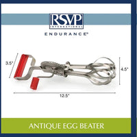 RSVP International - Red Endurance Antique Egg Beater - BEATRRD