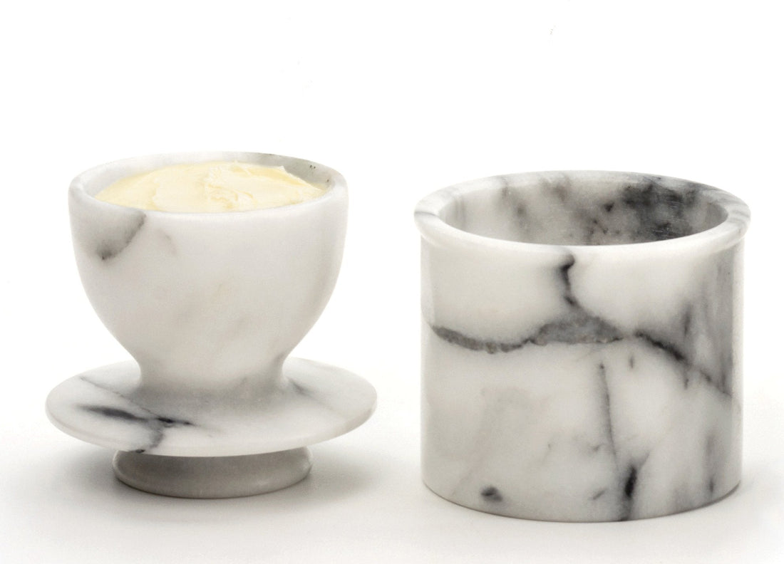 RSVP International - White Marble Butter Pot - WMBP