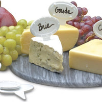 RSVP International - White Porcelain Cheese Labels - OVAL