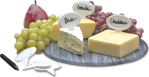 RSVP International - White Porcelain Cheese Labels - OVAL