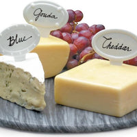 RSVP International - White Porcelain Cheese Labels - OVAL