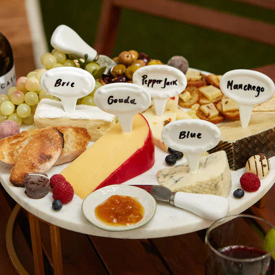 RSVP International - White Porcelain Cheese Labels - OVAL