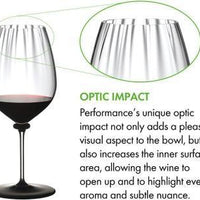 Riedel - Fatto a Mano Performance Cabernet Wine Glass with Black Base & Clear Stem - 4884/0N