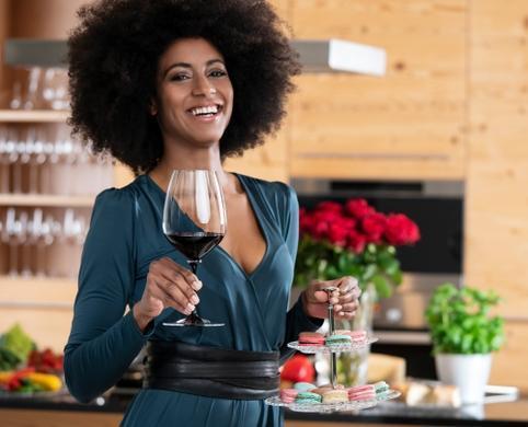 Riedel - Fatto a Mano Performance Cabernet Wine Glass with Black Stem & Clear Base - 4884/0D