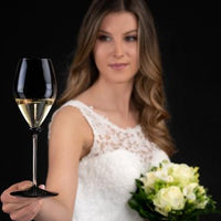 Riedel - Fatto a Mano Performance Champagne Glass with Black Base & Clear Stem - 4884/28N