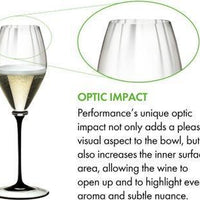 Riedel - Fatto a Mano Performance Champagne Glass with Black Stem & Clear Base - 4884/28D