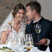 Riedel - Fatto a Mano Performance Champagne Glass with Black Stem & Clear Base - 4884/28D