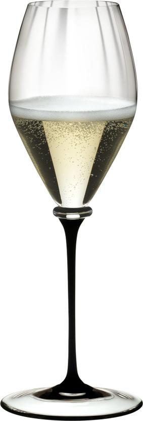 Riedel - Fatto a Mano Performance Champagne Glass with Black Stem & Clear Base - 4884/28D
