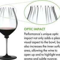 Riedel - Fatto a Mano Performance Pinot Noir Glass with Black Base & Clear Stem - 4884/67N