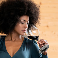 Riedel - Fatto a Mano Performance Pinot Noir Glass with Black Base & Clear Stem - 4884/67N