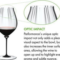 Riedel - Fatto a Mano Performance Pinot Noir Glass with Black Stem & Clear Base - 4884/67D