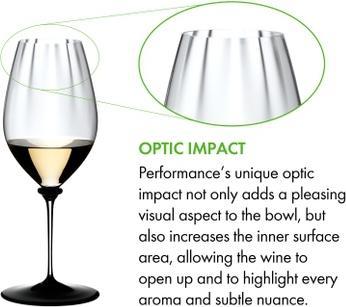 Riedel - Fatto a Mano Performance Riesling Glass with Black Base & Clear Stem - 4884/15N