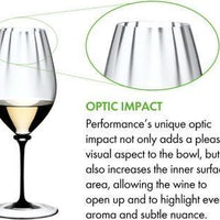 Riedel - Fatto a Mano Performance Riesling Glass with Black Stem & Clear Base - 4884/15D