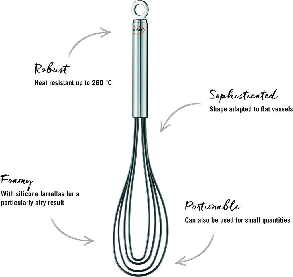 Rosle - 10.6" Flat Whisk Silicone (27 cm) - 95656