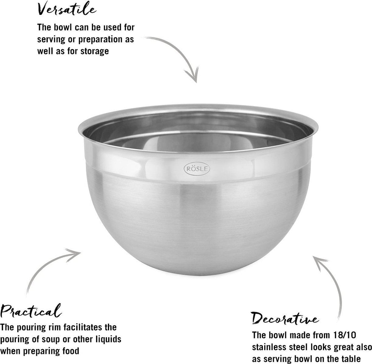 Rosle - Deep Bowl, Pack of 3 - 15700