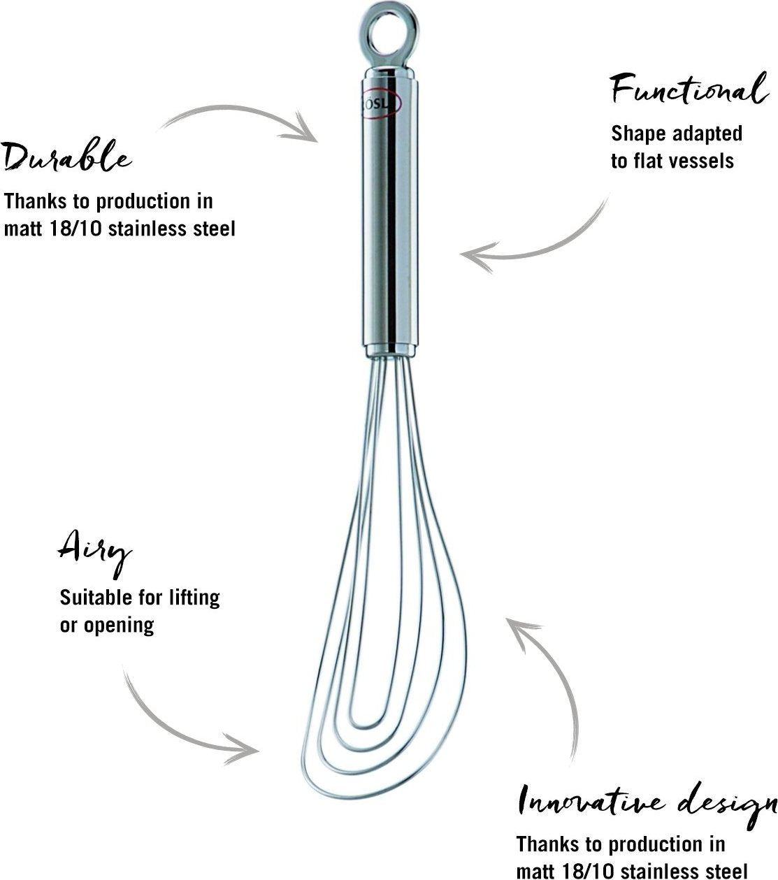 Rosle - Flat Whisk 8.7" (22 cm) - 95651