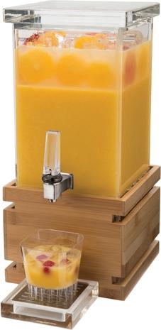 Rosseto - 1 Gallon Rectangular Bamboo Base Beverage Dispenser - LD116