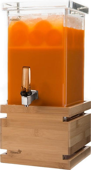 Rosseto - 1 Gallon Rectangular Bamboo Base Beverage Dispenser - LD116
