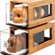 Rosseto - Bamboo Two-Tier Bakery Display Column with Clear Acrylic Drawers - BD102