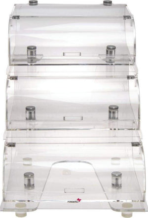 Rosseto - Clear Acrylic Three-Tier Bakery Display Case with Acrylic Stand - BAK1210