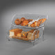 Rosseto - Clear Acrylic Two-Tier Bakery Display Case with Chrome-Plated Stand - BAK2937
