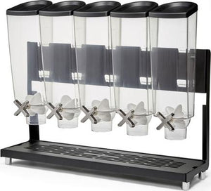 Rosseto - EZ-SERV Five Container Table Top Dispenser with Stand & Catch Tray - EZ577