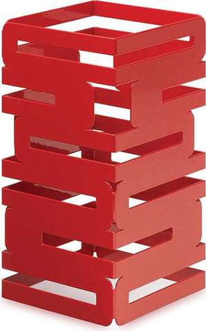 Rosseto - Skycap 12" Red Gloss Steel Square Multi-Level Riser - SM186