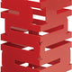 Rosseto - Skycap 12" Red Gloss Steel Square Multi-Level Riser - SM186