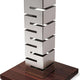 Rosseto - Skycap 22.5” Stainless Steel Tall Column Multi-Level Riser with Walnut Base - SM159