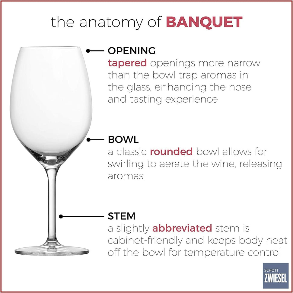 Schott Zwiesel - 16oz Banquet White Wine Glasses, Pack of 6 - 0002.121593 - DISCONTINUED