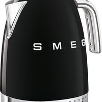 Smeg - 1.7 L 50's Retro Style Variable Temperature Kettle with 3D Logo Black - KLF04BLUS