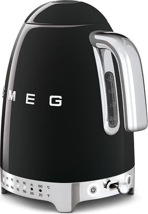 Smeg - 1.7 L 50's Retro Style Variable Temperature Kettle with 3D Logo Black - KLF04BLUS