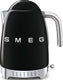 Smeg - 1.7 L 50's Retro Style Variable Temperature Kettle with 3D Logo Black - KLF04BLUS