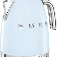 Smeg - 1.7 L 50's Retro Style Variable Temperature Kettle with 3D Logo Pastel Blue - KLF04PBUS