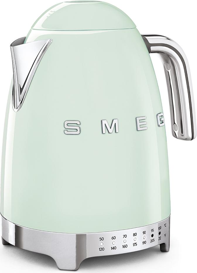 Smeg - 1.7 L 50's Retro Style Variable Temperature Kettle with 3D Logo Pastel Green - KLF04PGUS