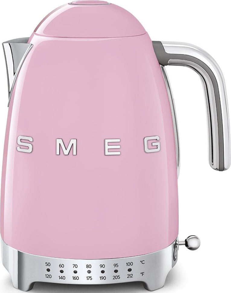 Smeg - 1.7 L 50's Retro Style Variable Temperature Kettle with 3D Logo Pink - KLF04PKUS