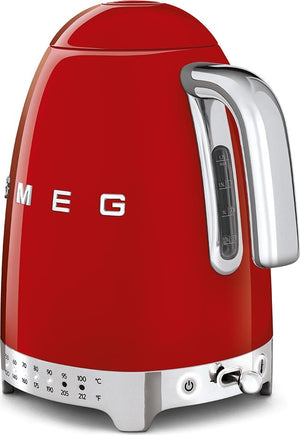 Smeg - 1.7 L 50's Retro Style Variable Temperature Kettle with 3D Logo Red - KLF04RDUS