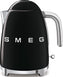 Smeg - 1.7 L 50's Style Kettle with 3D Logo Black - KLF03BLUS