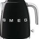 Smeg - 1.7 L 50's Style Kettle with 3D Logo Black - KLF03BLUS