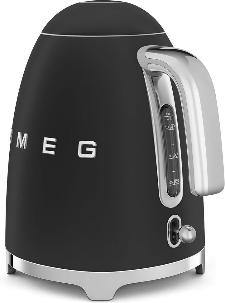 Smeg - 1.7 L 50's Style Kettle with 3D Logo Matte Black - KLF03BLMUS