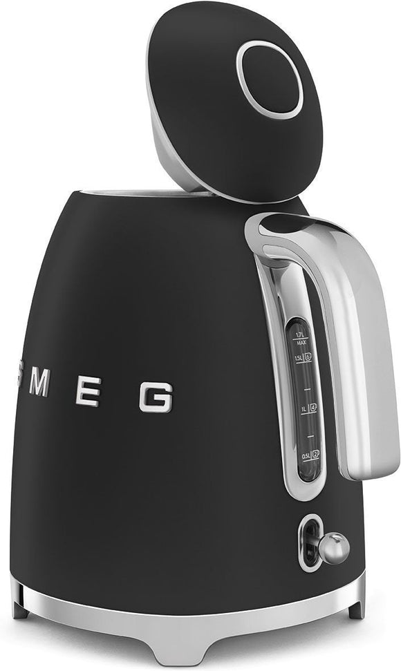 Smeg - 1.7 L 50's Style Kettle with 3D Logo Matte Black - KLF03BLMUS