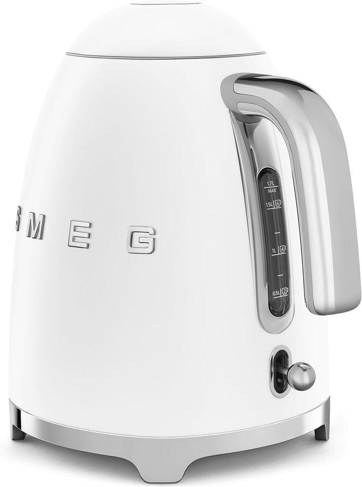 Smeg - 1.7 L 50's Style Kettle with 3D Logo Matte White - KLF03WHMUS