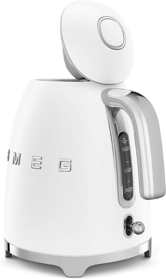 Smeg - 1.7 L 50's Style Kettle with 3D Logo Matte White - KLF03WHMUS
