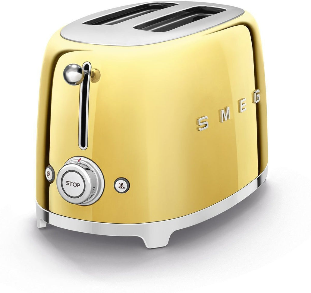 Smeg - 2 Slice 50's Style Toaster Gold - TSF01GOUS - DISCONTINUED