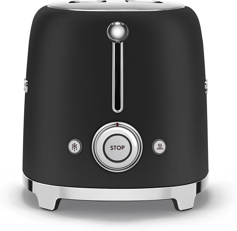 Smeg - 2 Slice 50's Style Toaster Matte Black - TSF01BLMUS