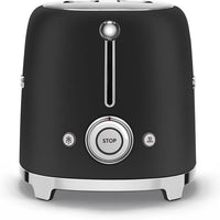 Smeg - 2 Slice 50's Style Toaster Matte Black - TSF01BLMUS